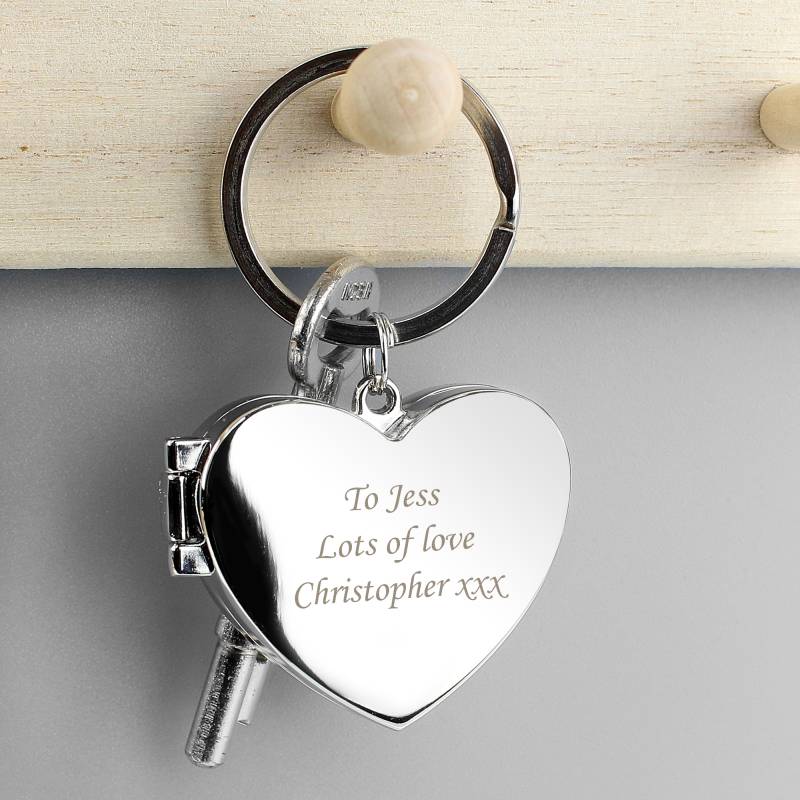 Personalised Heart Photoframe Keyring