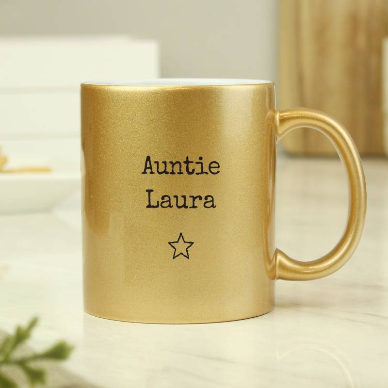 Personalised Free Text Gold Mug