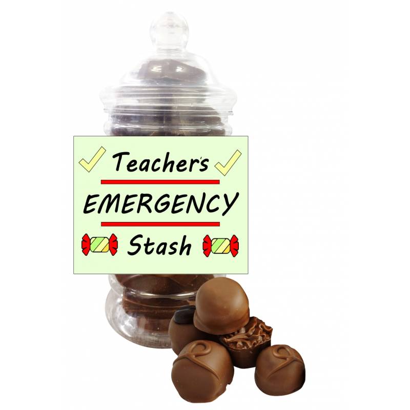 Teachers Stash Belgian Chocolate Jar